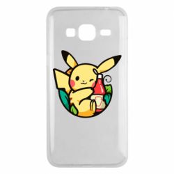 Чехол для Samsung J3 2016 Pikachu with ketchup - PrintSalon
