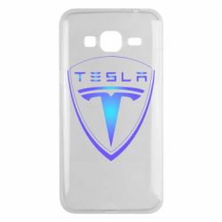 Чехол для Samsung J3 2016 Tesla logo gradient - PrintSalon