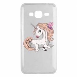 Чехол для Samsung J3 2016 Unicorn with bow tie - PrintSalon