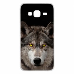 Чохол для Samsung J3 2016 Wolf with yellow eyes - PrintSalon