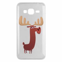 Чехол для Samsung J3 2016 Забавный олень - PrintSalon