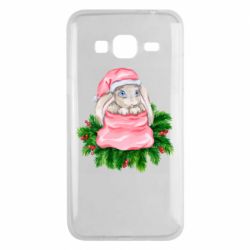 Чехол для Samsung J3 2016 Заяц Новогодний - PrintSalon