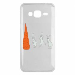 Чехол для Samsung J3 2016 Зайцы возле морковки - PrintSalon