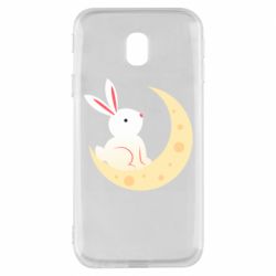 Чехол для Samsung J3 2017 Cute rabbit on the moon - PrintSalon