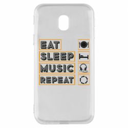 Чехол для Samsung J3 2017 Eat sleep dj repeat. - PrintSalon