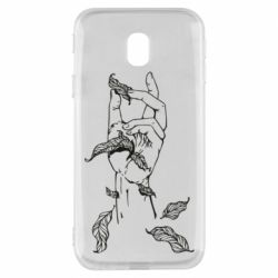 Чехол для Samsung J3 2017 Hand with leafs - PrintSalon