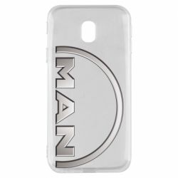 Чехол для Samsung J3 2017 Man metallic logo - PrintSalon