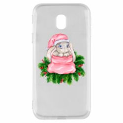 Чехол для Samsung J3 2017 Заяц Новогодний - PrintSalon
