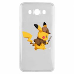 Чехол для Samsung J7 2016 Cute Detective Pikachu - PrintSalon