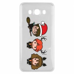 Чохол для Samsung J7 2016 Гаррі Поттер та друзі новорічні - PrintSalon