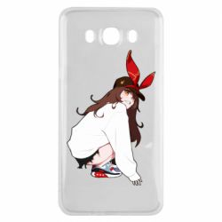Чехол для Samsung J7 2016 Genshin Impact Amber - PrintSalon