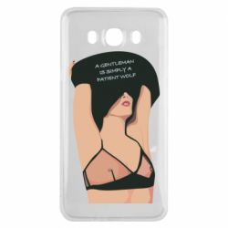 Чехол для Samsung J7 2016 Gentleman Is Simply A Patient Wolf - PrintSalon