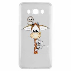 Чехол для Samsung J7 2016 Giraffe Owl and Mouse - PrintSalon