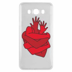 Чехол для Samsung J7 2016 Heart out of hands - PrintSalon