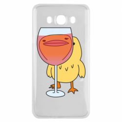 Чехол для Samsung J7 2016 Качка і келих вина
