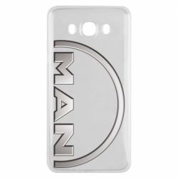 Чехол для Samsung J7 2016 Man metallic logo - PrintSalon