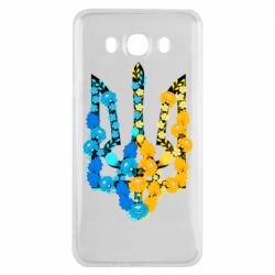 Чохол для Samsung J7 2016 Тризуб квіти Україна - PrintSalon