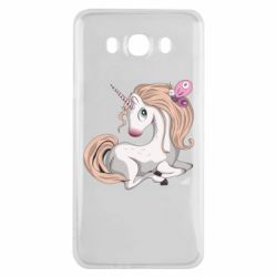 Чехол для Samsung J7 2016 Unicorn with bow tie - PrintSalon