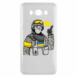 Чехол для Samsung J7 2016 Военный с сердечком - PrintSalon