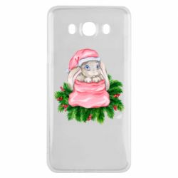 Чехол для Samsung J7 2016 Заяц Новогодний - PrintSalon