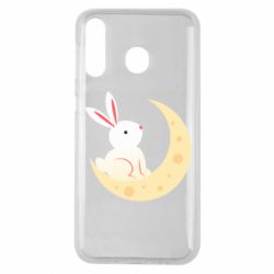 Чехол для Samsung M30 Cute rabbit on the moon - PrintSalon