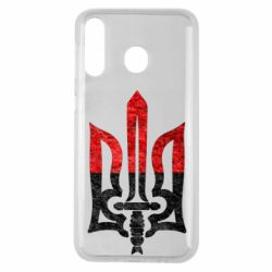 Чехол для Samsung M30 Герб Украины красно-черный - PrintSalon