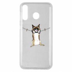 Чехол для Samsung M30 Grumpy Cat On The Rope - PrintSalon