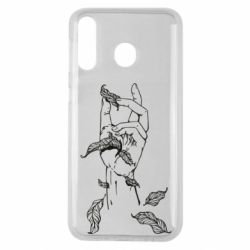 Чехол для Samsung M30 Hand with leafs - PrintSalon