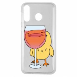 Чехол для Samsung M30 Качка і келих вина - PrintSalon