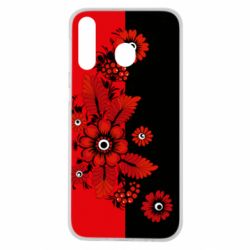 Чохол для Samsung M30 Червоні квіти - PrintSalon