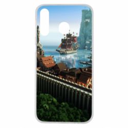 Чехол для Samsung M30 Minecraft beautiful town - PrintSalon
