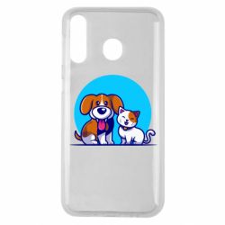 Чехол для Samsung M30 Собачка и котик - PrintSalon