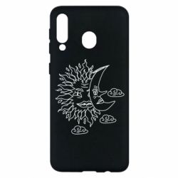 Чехол для Samsung M30 Sun and Moon faces - PrintSalon