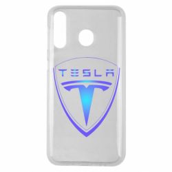 Чехол для Samsung M30 Tesla logo gradient - PrintSalon