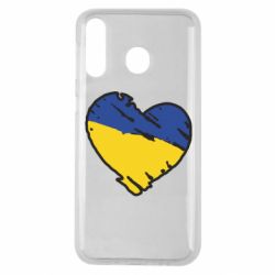 Чехол для Samsung M30 Украина сердце с царапинами - PrintSalon
