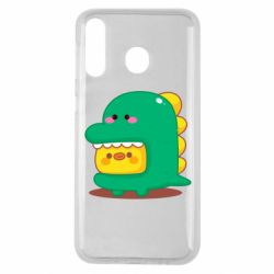 Чехол для Samsung M30 Уточка в костюме динозавра - PrintSalon