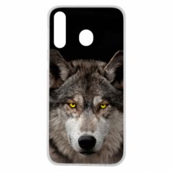 Чохол для Samsung M30 Wolf with yellow eyes - PrintSalon