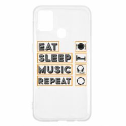 Чехол для Samsung M31 Eat sleep dj repeat. - PrintSalon