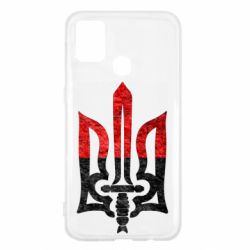 Чехол для Samsung M31 Герб Украины красно-черный - PrintSalon