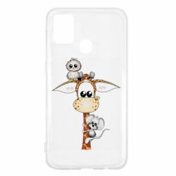 Чехол для Samsung M31 Giraffe Owl and Mouse - PrintSalon