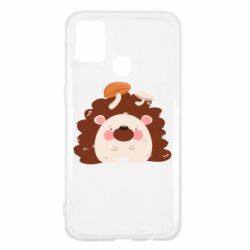 Чехол для Samsung M31 Hedgehog with mushrooms - PrintSalon