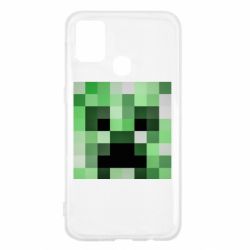 Чехол для Samsung M31 Minecraft minimalist Creeper - PrintSalon