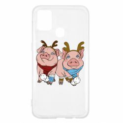 Чехол для Samsung M31 Pigs - PrintSalon
