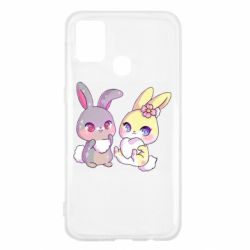 Чехол для Samsung M31 Rabbits In Love - PrintSalon