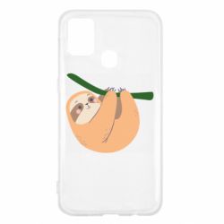 Чехол для Samsung M31 Sloth on a branch - PrintSalon