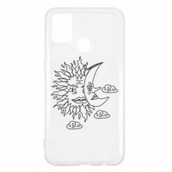 Чехол для Samsung M31 Sun and Moon faces - PrintSalon
