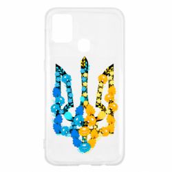 Чохол для Samsung M31 Тризуб квіти Україна - PrintSalon