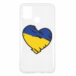 Чехол для Samsung M31 Украина сердце с царапинами - PrintSalon