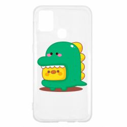 Чехол для Samsung M31 Уточка в костюме динозавра - PrintSalon