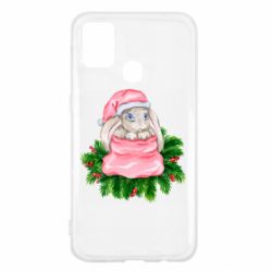 Чехол для Samsung M31 Заяц Новогодний - PrintSalon
